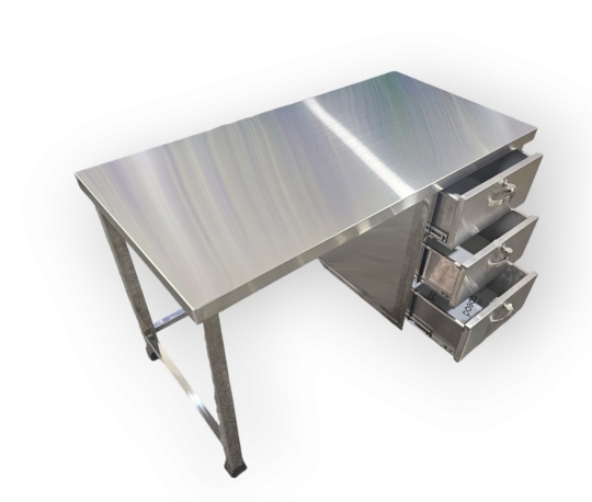 Bàn Làm Việc Inox 201 3 Học Kéo BLV03201