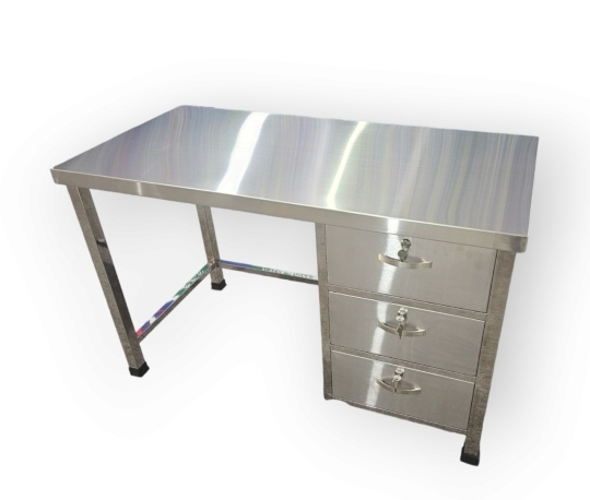 Bàn Làm Việc Inox 201 3 Học Kéo BLV04201