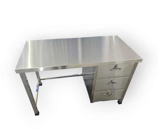Bàn Làm Việc Inox 304 3 Học Kéo BLV02304