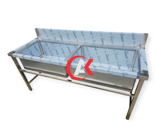 CHẬU RỬA INOX 2 HỘC CR02
