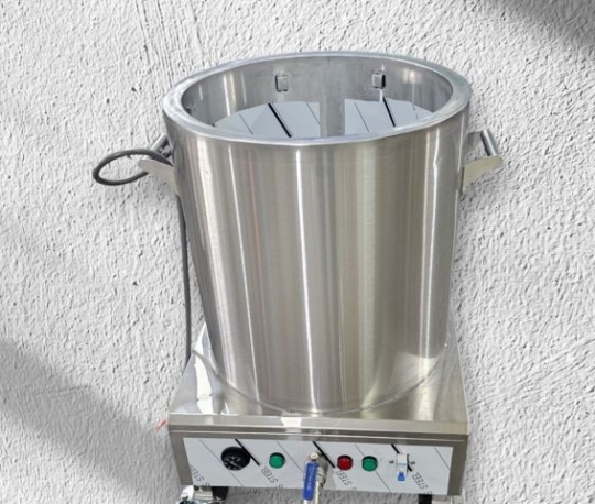 NỒI NẤU ĐIỆN 80L CÓ BÁNH XE VÀ 2 NGĂN NƯỚC LÈO
