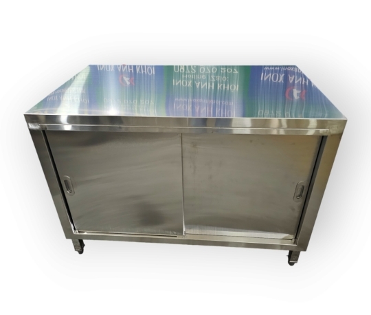 Tủ Inox Cửa Lùa Có Kệ Giữa T05201