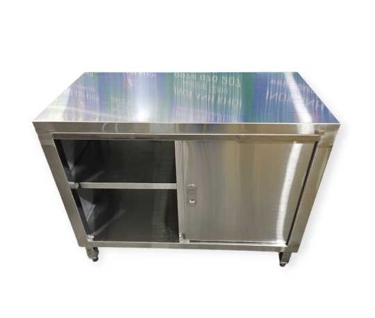 Tủ Inox Cửa Lùa Có Kệ Giữa T04304