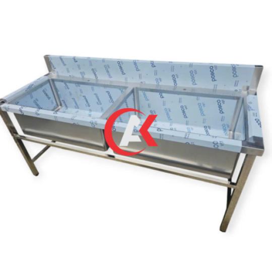 CHẬU RỬA INOX 2 HỘC CR02