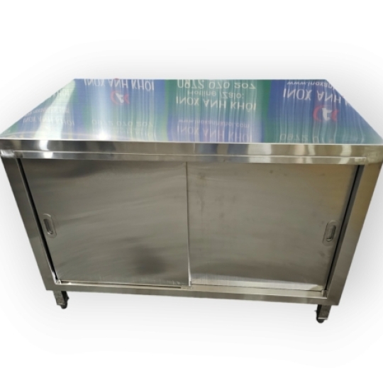 Tủ Inox Cửa Lùa Có Kệ Giữa T05201