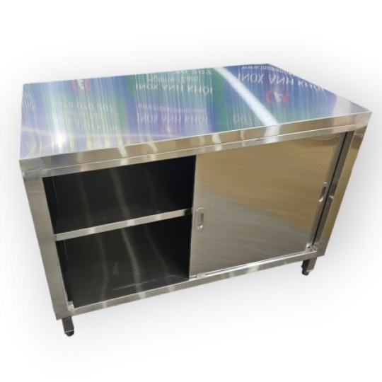 Tủ Inox Cửa Lùa Có Kệ Giữa T03201